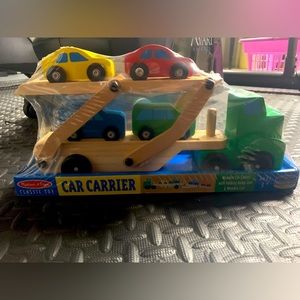 New with tags, Melissa & Doug Car Carrier, 3 years +